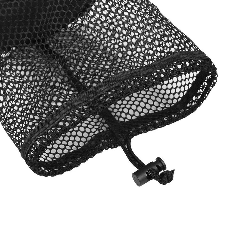 fasient1 Golf Ball Bag Black Mesh Nylon Sack Bag Portable