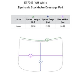 Equinavia Stockholm Dressage Pad - White - Horse