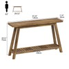 Welfuturer 47.2" Farmhouse Console Table with 2-Tier Open Storage