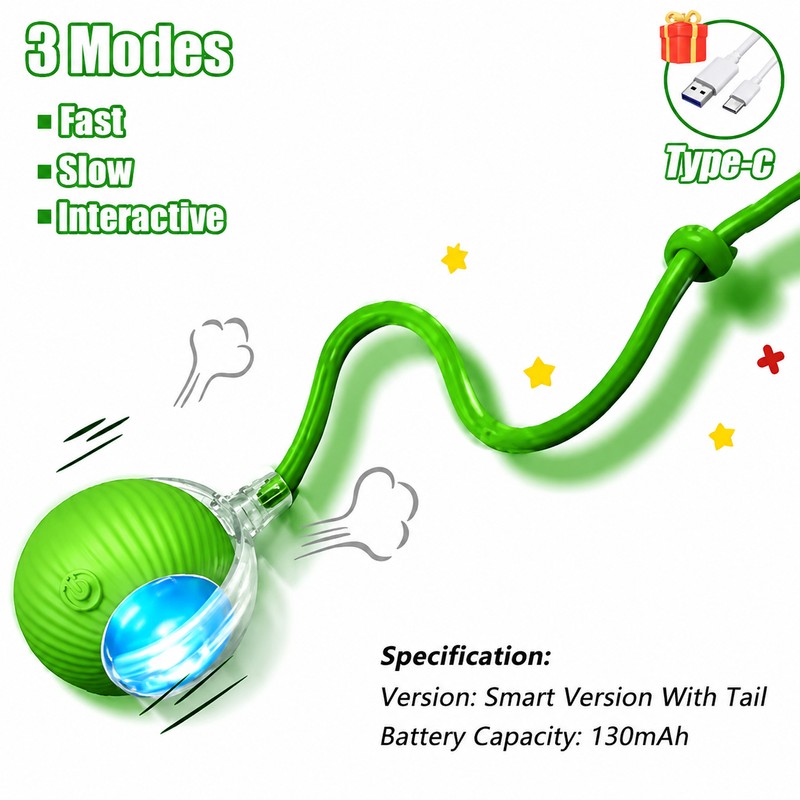 Interactive Rolling Ball Cat Toy for Playtime – Smart Automatic
