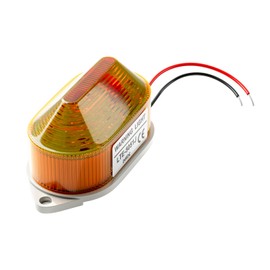 DC24V Strobe Siren Industrial Warning Light with Yellow LED and 105dB Buzzer, Ultra-Bright Signal Flashing Alarm Light for Safety and Alert, Oval