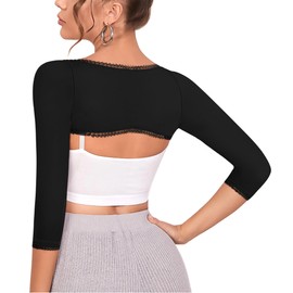 RGAINON Top Moldeador de Brazos Mangas de Compresion Postquirúrgicas Brazos de Compresión Adelgazante Moldeador la parte Superior de los Brazos Faja Mangas para Shaper Brazos