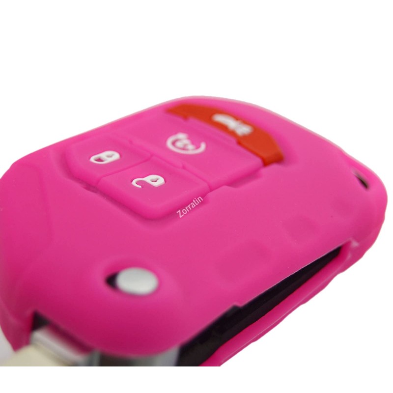 Silicone Remote Key Fob Case Covers Protectors for Jeep Wrangler
