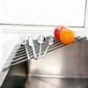 Kitchen Stainless Steel Corner Caddy Triangle Dish Drying Rack for