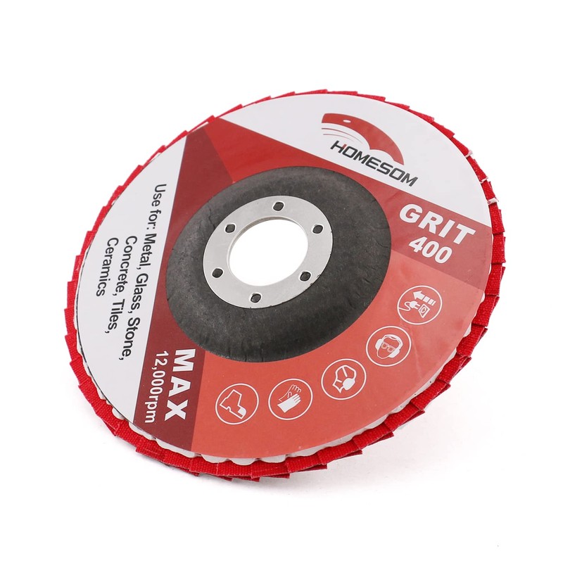 HOMESOM 5 Inch 1pc 400 Grit Sanding Discs Flap Sanding