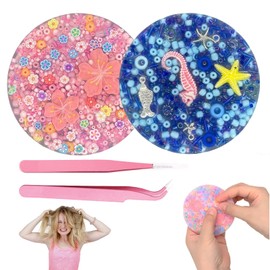 2 Pcs Picky Pad, Reusable Picky Pad Kit, Picky Pad Reusable Sensory with 2 Tweezers,Release Stress and Relieve Anxiety for Adults and Teens, Office and Travel Use (Blue,Pink)