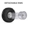 2PCS High Grip 2.2 Inch RC Rubber Tire Alloy Beadlock