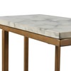 Versanora - Marmo C Shape Table - Faux Marble /Brass