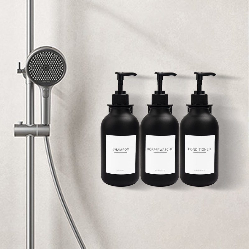 Ezebesta Soap Dispenser with Wall Mount 500 ml Black Pump