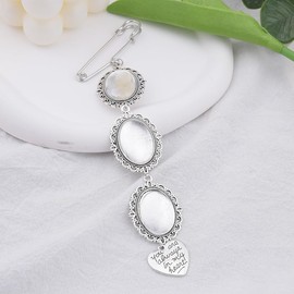 Guqqeuc Wedding Bouquet Charms 3 Photos Memory Picture Photo Charm for Wedding Bouquet Memory Memorial Charm Photo Picture Frame for Women Men Bridal Bouquet Charm for Wedding Engagement Anniversary