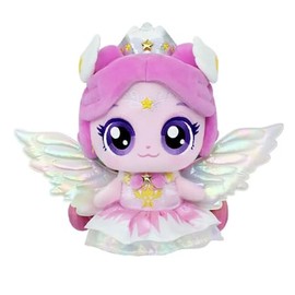 Shooting Star Catch Teenieping Aurora Ping Plush Toy with Wings – 20cm Soft Stuffed Doll, Shimmer Dress, Rainbow Hair