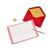Papyrus Blank Card (Red & Gold)