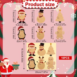 96pcs Christmas Name Tags for Gifts, Christmas Tags Stickers Self-Adhesive Xmas Name Label Natural Kraft Paper Stickers Christmas Name Tags Stickers for Gifts Kraft Gift Decorations