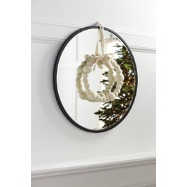 Mud Pie White Felt Pom Ball Wreath, 15" Dia