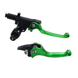 lhrlaoliu Motorcycle Universal 7/8" 22mm Clutch Brake Handle Levers Left & Right for CRF70 CRF110 XR 50 XR 70 XR 110 ATV Pit Dirt Bike (Green)