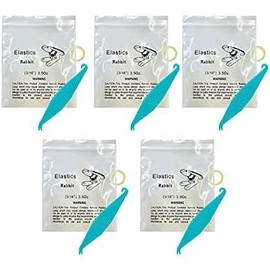 3/16 Inch Orthodontic Elastic Rubber Bands, 500 Pack Medium 3.5 Ounce Rubberbands Dreadlocks Hair Braids Fix Tooth Gap, 5 Pack Free Elastic Placer for Braces - Color: 3/16 Inch