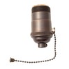 B&P Lamp® Heavy Turned Brass Socket With Antique Bronze Finish,