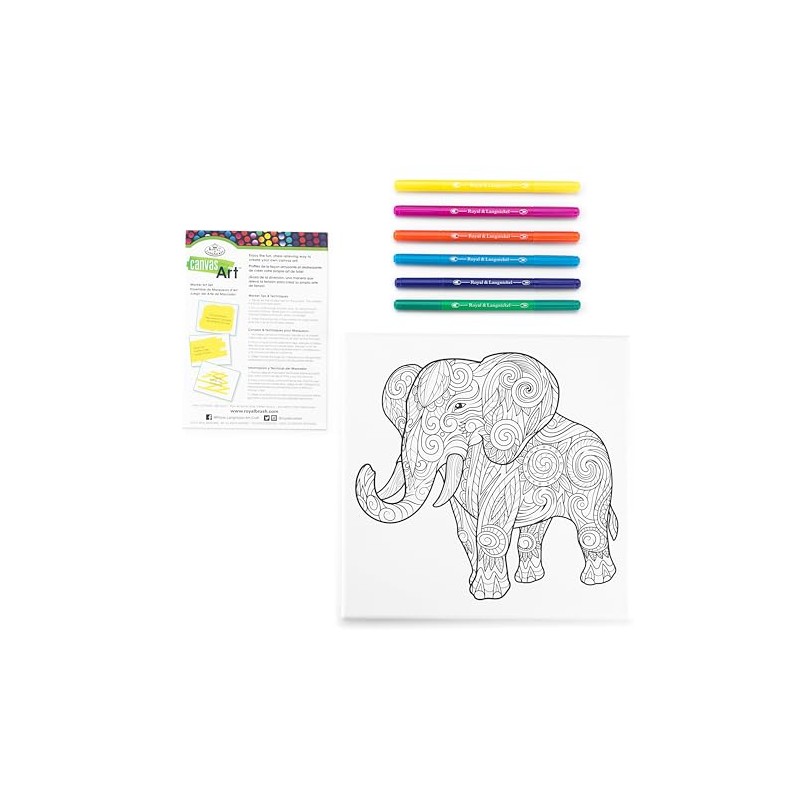 Royal & Langnickel - Canvas Art Markers Elephant