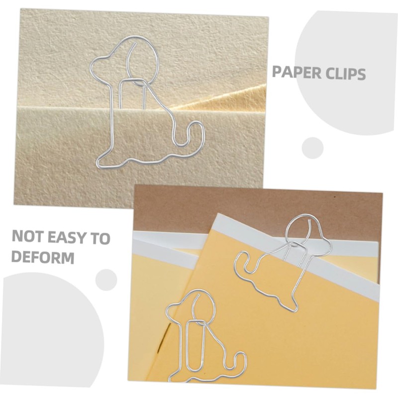 iplusmile 100pcs Creative Dog Shaped Paper Clips Small File Clips