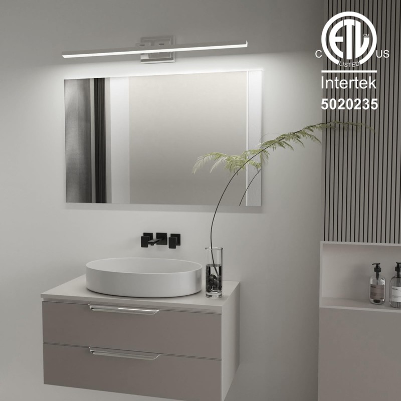 VOLISUN Modern Bathroom Vanity Light 39.4 inch, Rotatable, 24W Dimmable
