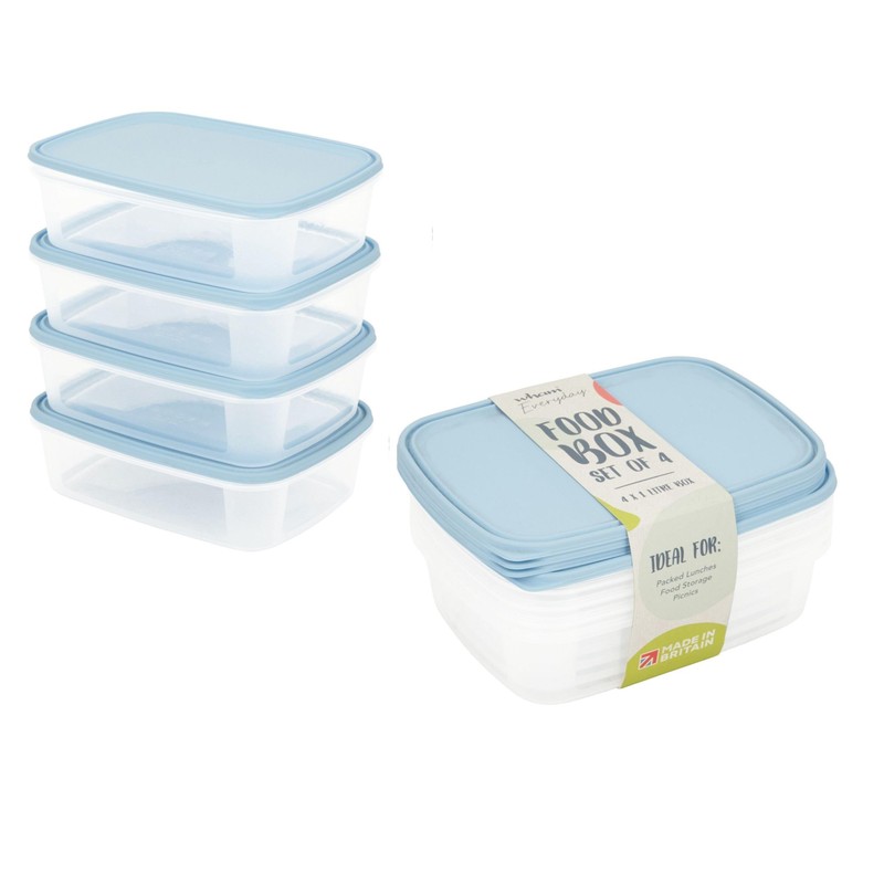 Shop4allsorts 16 x Food Storage Containers Lunch Snack Box Plastic