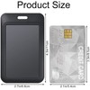 KLEBREIS 6 Pack ID Card Holder Plastic Black Vertical Plastic