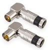 Right Angle Plug Set 2 x Male & 2 x