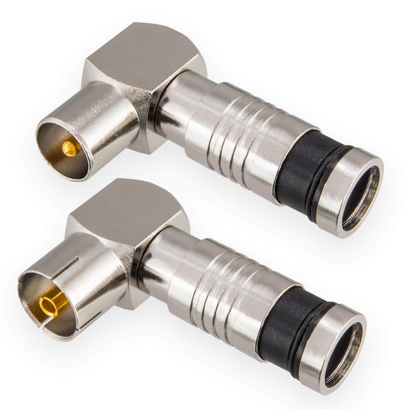 Right Angle Plug Set 2 x Male & 2 x