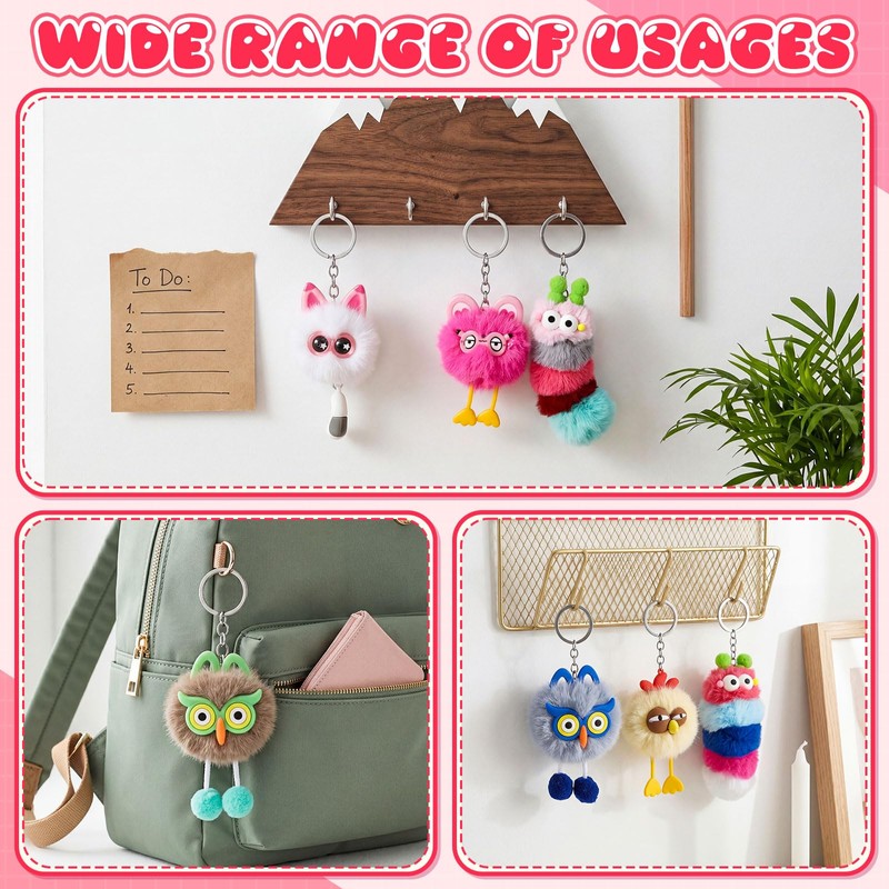 Equsion 30 Pcs Mini Keychain Bulk Party Favors Keychains End