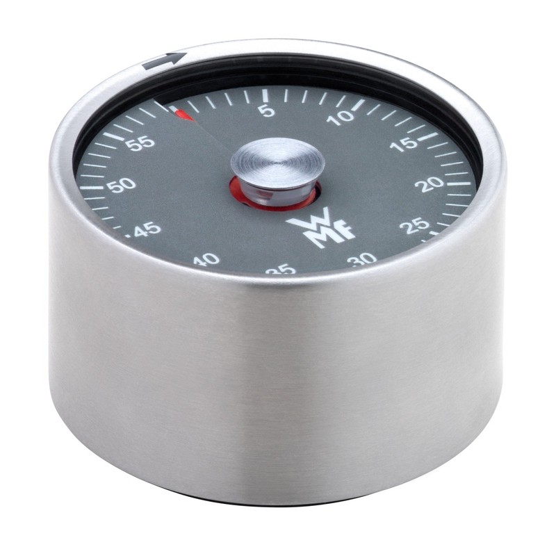 WMF Kurzzeitwecker, Eieruhr magnetisch, Cromargan Edelstahl, mit 60 Minuten, Restzeitanzeige,
