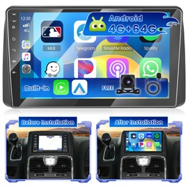 4+64G Hikity Android 15 Car Stereo for Dodge Grand Caravan 2011-2020/Chrysler Grand Voyager 2011-2015 Wireless Carplay Android Auto, 9'' Touchscreen Radio Bluetooth GPS WiFi SWC DSP/FM/RDS Backup Cam