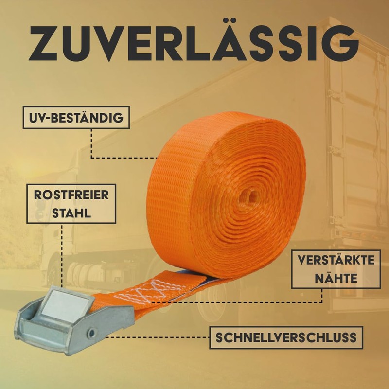 Lashing Straps with Quick Release Set of 2, 25 mm
