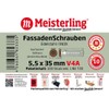 Meisterling® Facade Screws Stainless Steel V4A 5.5 x 35 mm