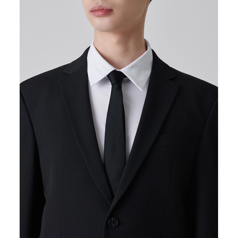 Musinsa Standard Silk Narrow Solid Tie [Black]