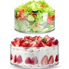 Teenyyou 2 Pcs Large Glass Trifle Bowls Glass Salad Bowls