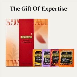 Twinings Classic Collection Gift Box | Black Tea Selection Box | 4 flavours | 20 Recyclable Individually Wrapped Plant-Based Tea Bags