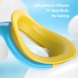 Emsina Kids Swim Goggles, Swimming Goggles for Kids Age 3-10 Boys and Girls (BlueYClearL) … …