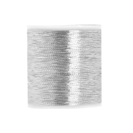 Mandala Crafts Metallic Embroidery Thread Set – Silver Metallic Thread for Sewing Machine and Hand Decorative Sewing – 218 Yards 200M Silver Thread for Embroidery Needle Work