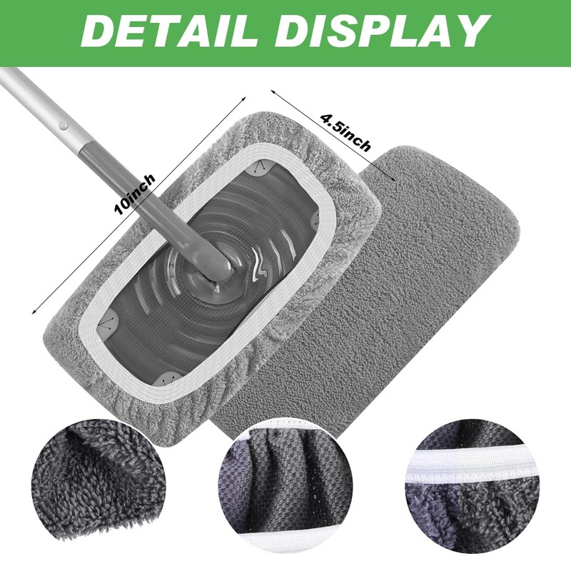 Reusable Microfiber Mop Pads Dry Sweeping Cloths Compatible with Swiffer