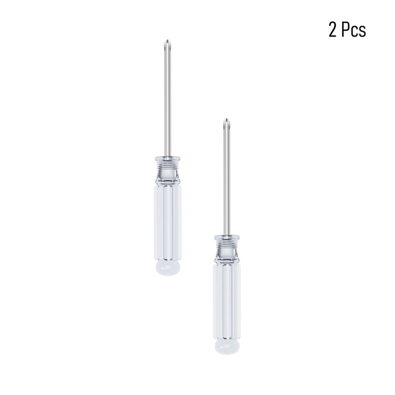 FOCMKEAS 2PCS Mini Phillips Screwdriver, 3mm Cross Head with Clear