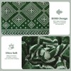 Yiran Dark Green Comforter Queen Size, 7 Piece Boho Aztec