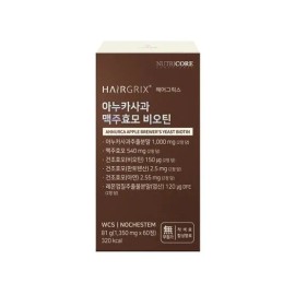 Nutricore Anuka Apple Brewer's Yeast Biotin 1 box (60 tablets) None / 아누카사과 맥주효모 비오틴 1박스(60정) 없음