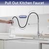 VOTON Chrome Kitchen Faucets with Pull Out Sprayer Commercial Spring