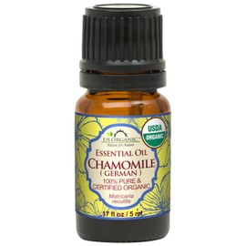 US Organic 100% Pure Blue Chamomile (German) Essential Oil - USDA Certified Organic, Steam Distilled - W/Euro Dropper (More Size Variations Available) (5 ml / 1/6 fl oz)