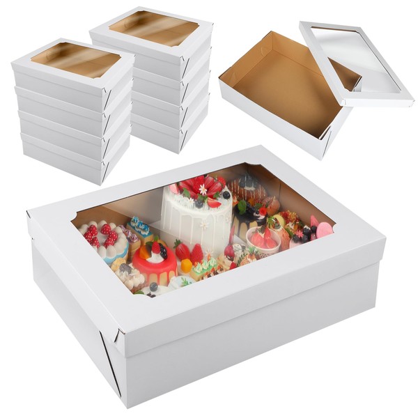 Funnymoom Funnymoom 10 Pcs Half Sheet Cake Boxes with Window