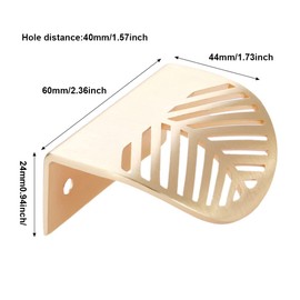 TopHomer Door Handles 60mm x 44mm Leaf Shaped Handles for Kitchen Cabinet Drawer Cabinet Hardware Decorative Furniture Knobs Pack of 4