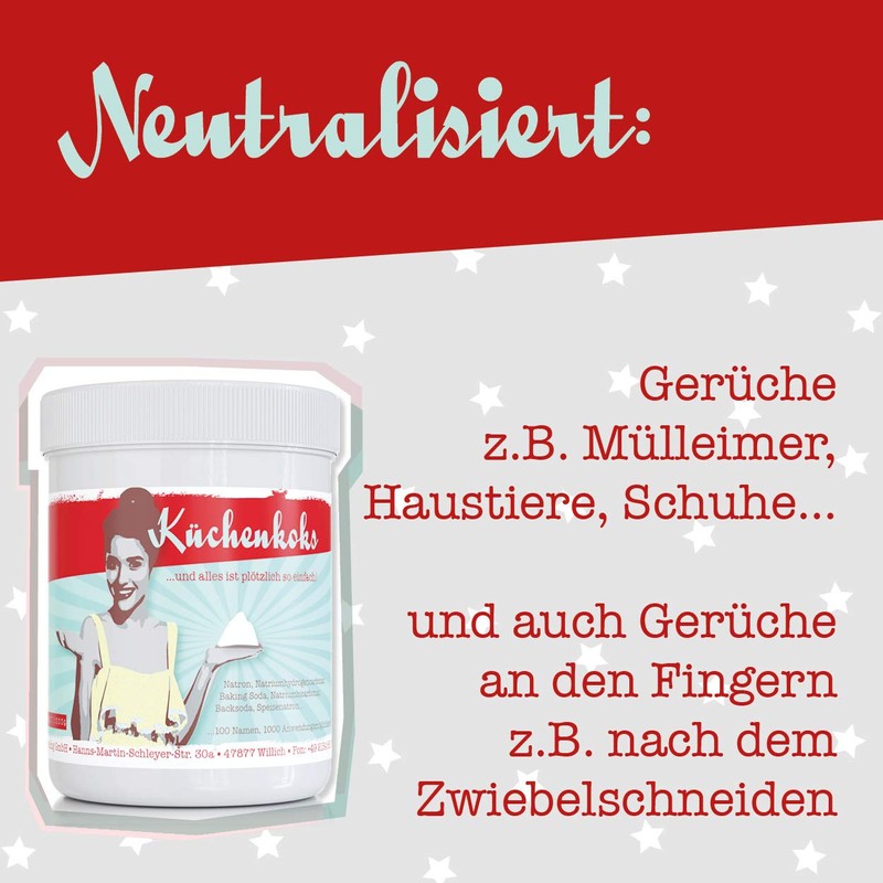 Küchenkoks 500 g (Sodium Hydrogen Carbonate) - for Kitchen, Bathroom,