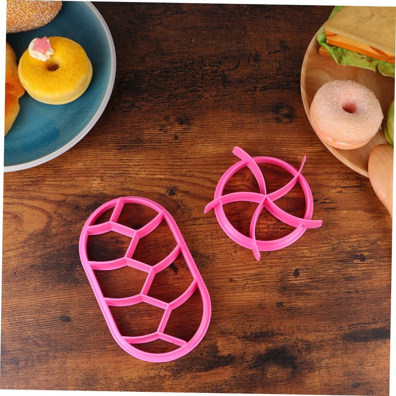 KICHOUSE 2Pcs Bread Press Mold Plastic Pastry Cutters for Baking