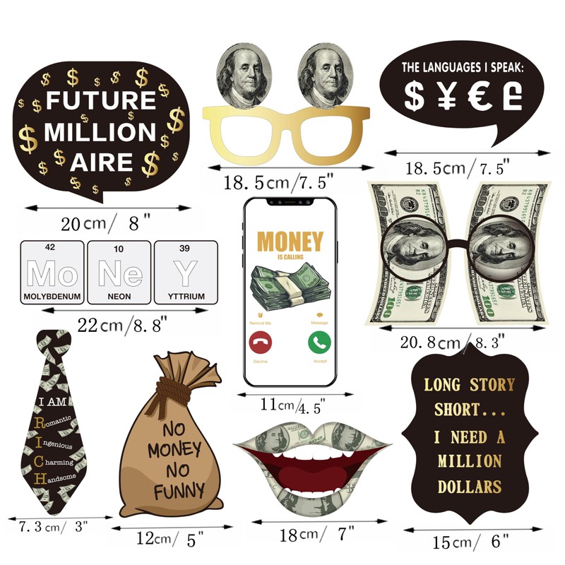 Hilarious Money Party Inflatable Selfie Frame & Photo Props Set