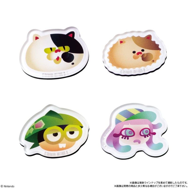 Bandai Acrylic Splatoon 3 Character Magnets, Box of 14